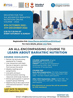 ADVANCED BARIATRIC NUTRITION COURSE