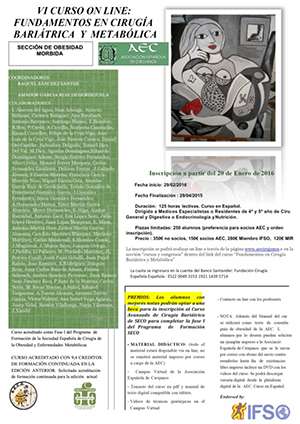 VI CURSO ON LINE: Fundamentos En Cirugia Bariatrica y Metabolica